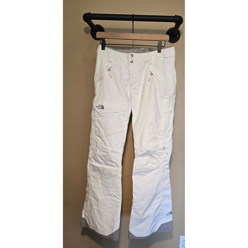 The North Face Women's hyvent White and Gray Snow Pants